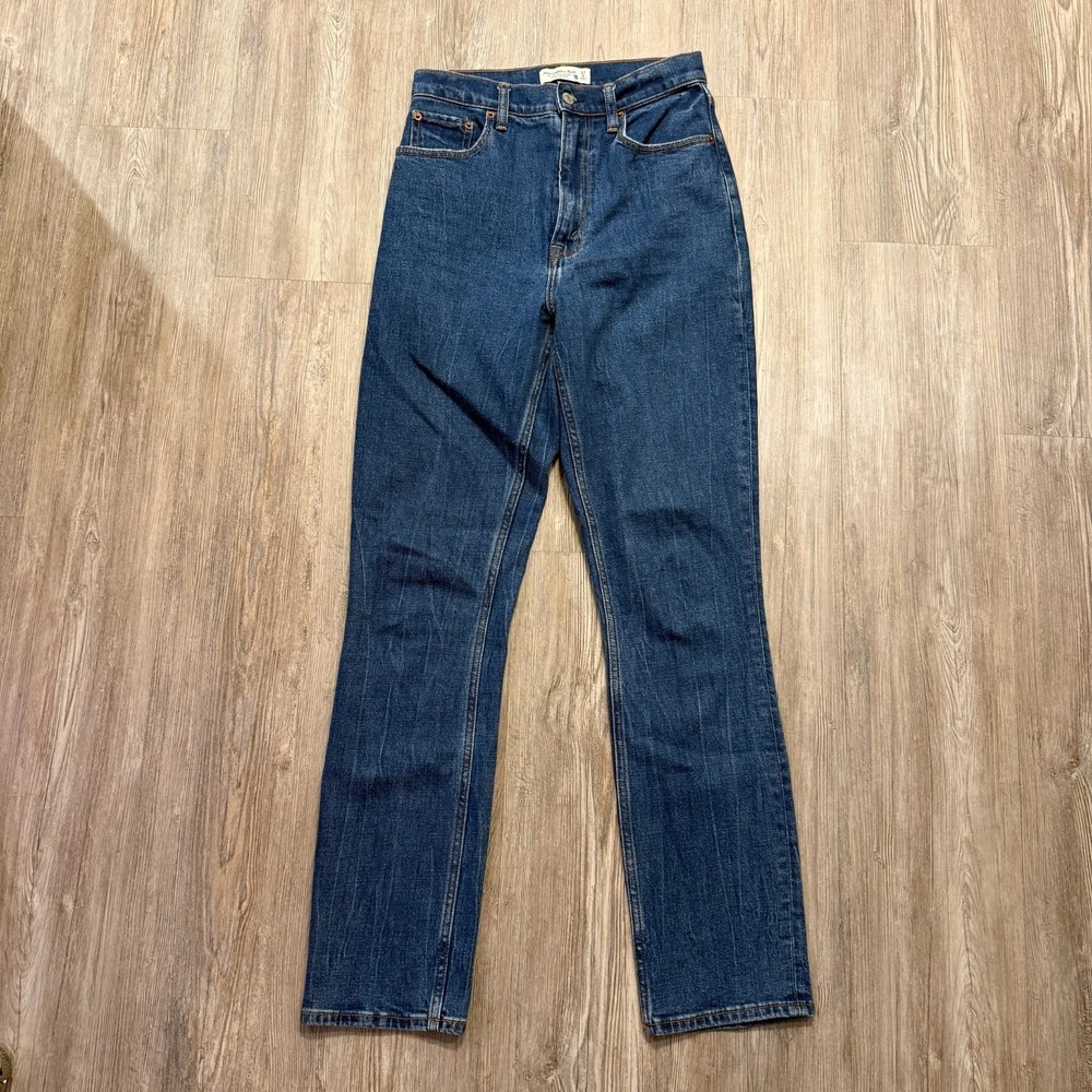 Abercrombie & Fitch Womens 27/4 90's Slim Straight Ultra High Curve Love Jeans